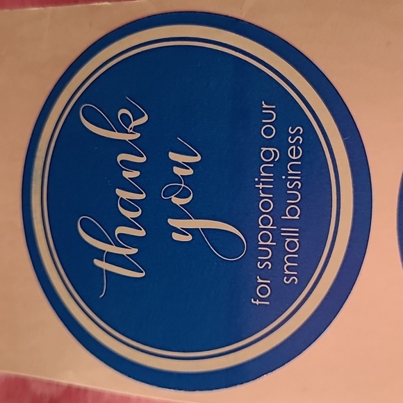 50 ct  2"  Blue Thank You for Supporting Small Business 2" Round Labels - Picture 7 of 7